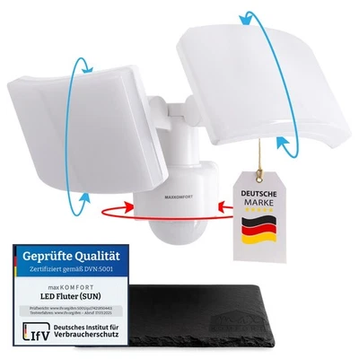 LED Außenleuchte Bewegungsmelder 40W IP65 Fluter Wandleuchte Eckmontage Drehbar - Bild 1 von 4