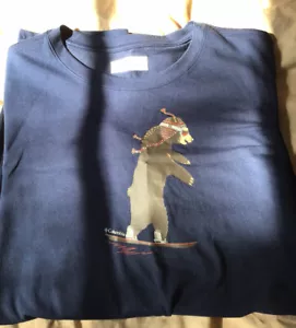 Columbia Sportswear Langarm-T-Shirt ~ Jugend X Large marineblau Snowboardbär - Bild 1 von 10