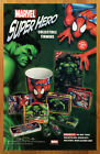 2003 Marvel Superhero Tin Ware Print Ad/Poster Spider-Man Hulk Lunch Box Art 