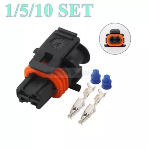 Conector de enchufe inyector diésel Bosch 2 pines/2 vías hembra common rail 19284072 - Imagen 1 de 4