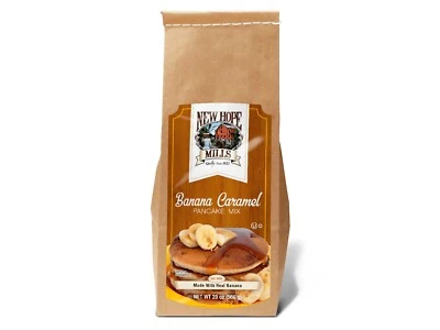 New Hope Mills Banana Caramel Pancake Mix (2) 20 oz Packages Free Shipping