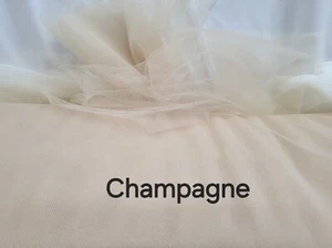 Tul 54" Champagne o cualquiera de los otros 25 colores, tutú, lazos, decoración boda - Imagen 1 de 62