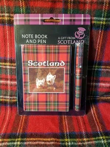 Westies in Heather schottisches rotes Tartan-Notizbuch und Stift-Set - Bild 1 von 1