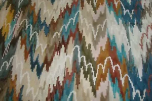 1.44 Yds Casamance Fabric Cut Velvet Moma Style Celadon Upholstery 52" x 52" BTP - Picture 1 of 7