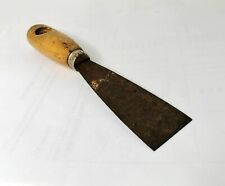 Vintage Putty Knife Spatula Working Hand Tool Wooden Handle