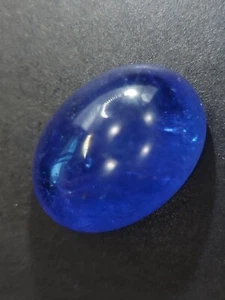 Large blue Tanzanite cabochon - loose natural Tanzanite gemstone 13.80 CTS - Picture 1 of 10