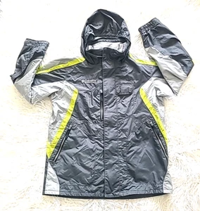 Columbia Hooded Jacket Youth Interchange Shell Sz M 10/12 Gray Green - Picture 1 of 12
