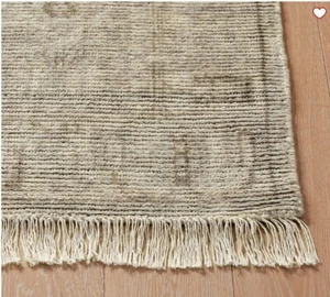 Pottery Barn Wesson Printed Fringe Handwoven Indoor Wool Weave Sample Rug 18x18 - Picture 1 of 10