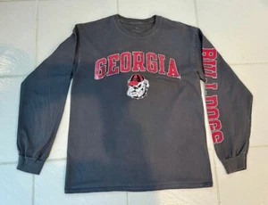 Georgia Bulldogs Medium Gray Long Sleeve T-Shirt - Picture 1 of 3
