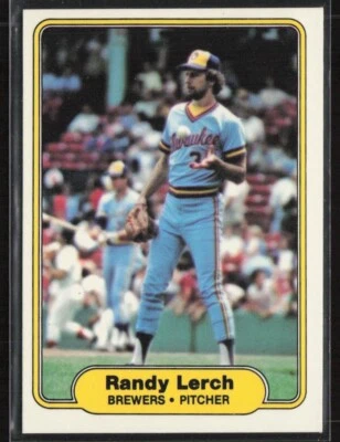1982 Fleer #147 Randy Lerch Milwaukee Brewers - Image 1 of 2