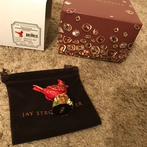 Estatuilla Jay Strongwater Cardinal Box - Imagen 1 de 5