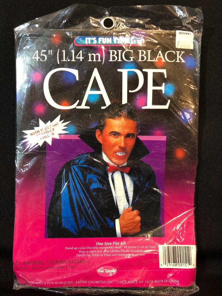FF 205j0 Wear Fun World Halloween Costume Vamp Cape Collar 023168091512