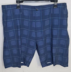 Pantalones cortos de golf Callaway para hombre azules a rayas a cuadros talla 42 entrepierna de 9,5" - Imagen 1 de 4