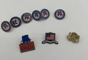 9 Political Party Button Pin Republican National Committee 2005/2010 USA TRUMP - Picture 1 of 6