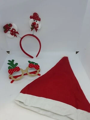 Kids Christmas Novelty Items Glasses Headband and Santa Hat - Image 1 of 3