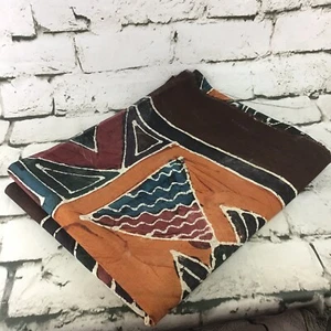 Earth-Tones Heavy Duty Fabric Tribal Printed Measures 49”X60” Sewing Crafting - Picture 1 of 6
