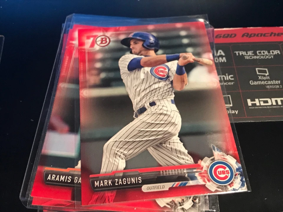 MARK ZAGUNIS 2017 BOWMAN PROSPECTS 70TH RED CUBS! - Image 1 of 1