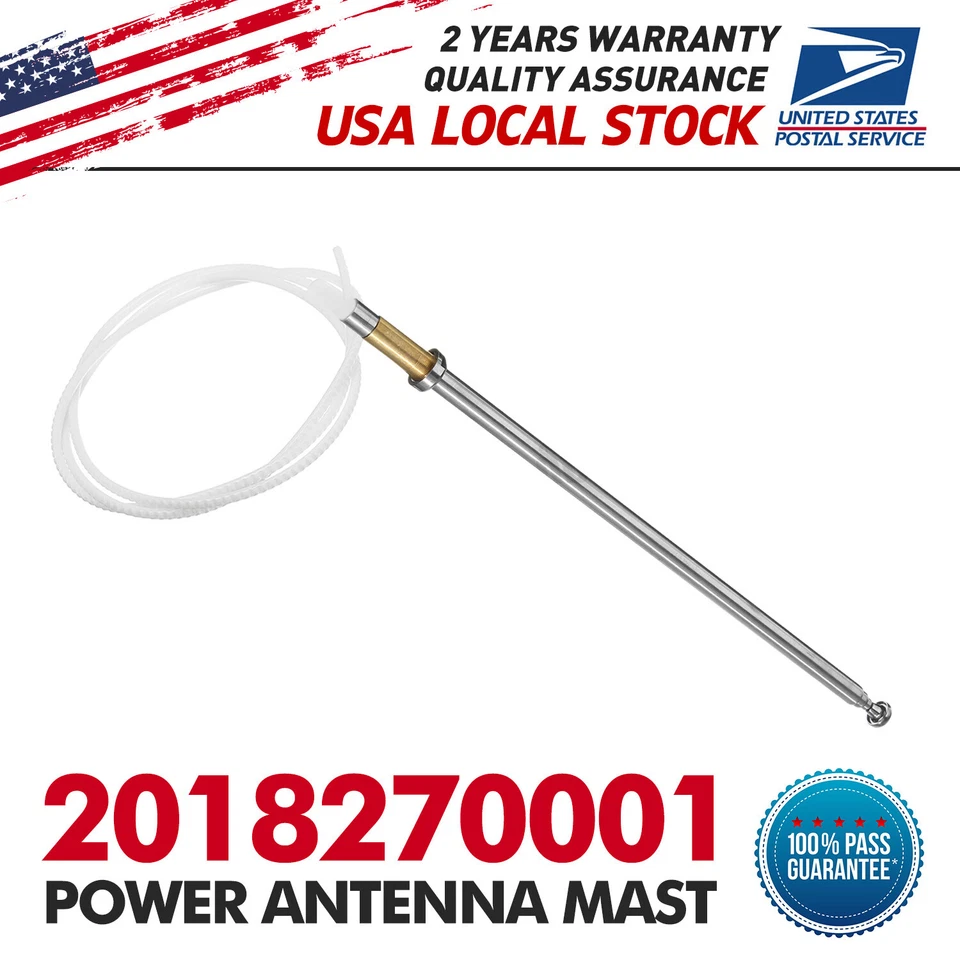 Mástil de antena de alimentación para Mercedes Benz 300E 380SL 1984-89 2018270001 reemplazo OEM Foto 1 de 4