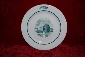 Rare Vintage Ford Rotunda Shenango China FORD Cafeteria 9 " Inch Plate Green - Picture 1 of 2