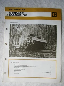 1972 CAT Caterpillar Service Magazine Brochure 12 Pages - Picture 1 of 8