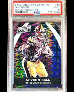 TRUE 1/1 - Le'Veon Bell - 2015 Panini BLACK PULSAR PRIZM 1/1 - PSA 9 - Picture 1 of 4