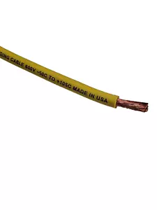 100 FT 6 gauge AWG EXCELENE 105c COPPER BATTERY WELDING CABLE YELLOW MADE IN USA - Picture 1 of 2