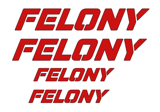 ARRMA FELONY DIE-CUT Decal Sticker ( 4 PCS )  RC Car  NEW - Image 1 of 1