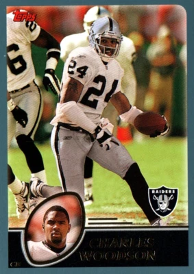 Charles Woodson CB - Topps 2003 #184 Raiders Football Card Excellent Condition - Image 1 of 4