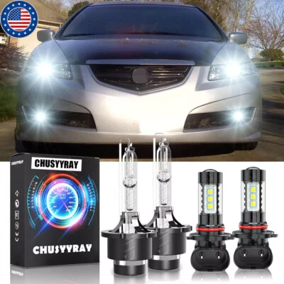 Faro delantero HID de 6000 k para Acura TL 2004-2006 4x bombillas Foto 1 de 4