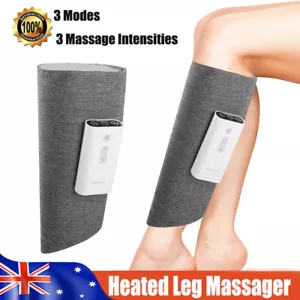 Leg Massager Heated Air Compression Foot Massage Calf Circulation Muscles Relax - Picture 1 of 12