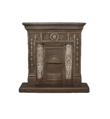 Dolls House Fireplace Grey Resin Victorian Lounge Miniature 1:12th Scale (S) - Image 1 of 4