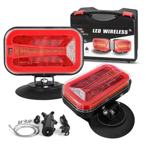 2pcs 7Pin LED Magnetic Wireless Trailer Tail Lights For Trailer Truck Automotive - Picture 1 of 12