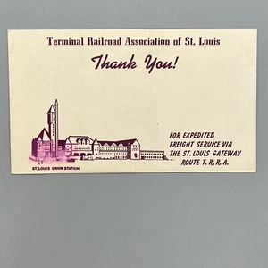 TRRA TERMINAL RAILROAD ASSOC OF ST LOUIS Union Station ENVELOPE AD FLYER VTG 40s - Picture 1 of 2