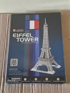 CubicFun 3D Eiffel Tower 33 Piece Jigsaw Puzzle Kit, C705h, BRAND NEW SEALED - Picture 1 of 10