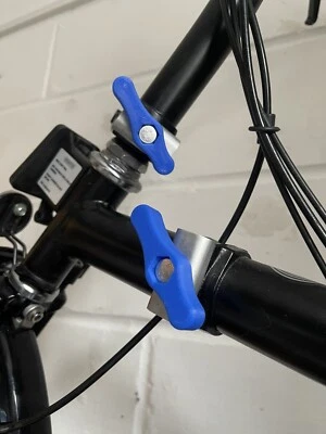 Brompton Pair of Frame Hinge Clamp Levers 'Classic' SPW Prints