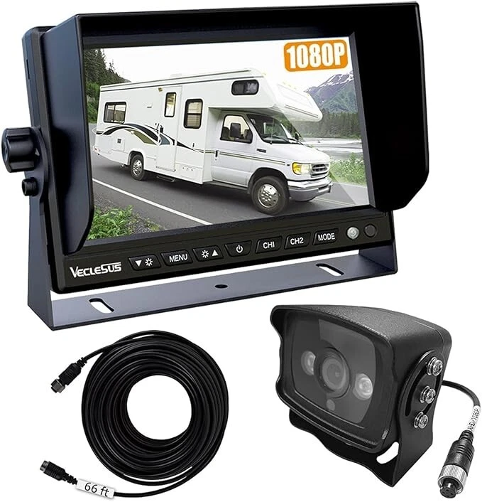 Backup Camera System VMS 1080P high Definition Wired 2 Videos 7" Wide in-Plan... - Image 1 of 1