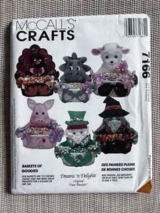 McCall's #7166 Spezialleckerbissenkörbe Truthahnschwein Kobold Hexe Dinosaurier Lamm - Bild 1 von 2