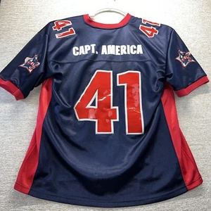 Captain America Super Solder Football Jersey #41, Size Large - Picture 1 of 7
