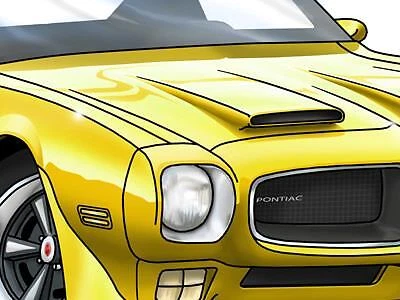 1971 FB Formula Replica Cartoon Tshirt  #0592 GA pontiac car automotive art - Image 1 of 1