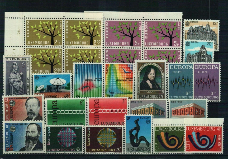 Luxemburg - Briefmarkenlot aus div.  Jahren - 1 Steckkarte - postfrisch - Imagen 1 de 1