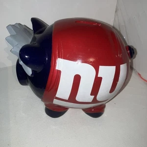 NFL NY Giants Large Red Piggy Bank Lady Liberty Piggy Bank 6” x 8” x 6” New York - Picture 1 of 8