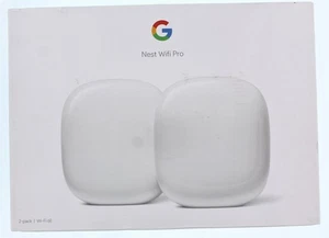 Google Nest Wifi Pro Wi-Fi 6E Router Mesh System - Snow (2er Pack) NEU VERSIEGELTE VERPACKUNG - Bild 1 von 2