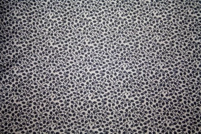 BLACK LEAVES AND VINES ON GRAY BY JINNY BEYER  - 100% COTTON FABRIC - Image 1 of 3