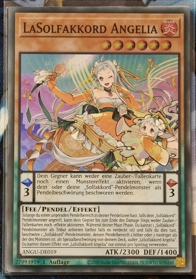 Yu-Gi-Oh LaSolfakkord Angelia ANGU-DE019 - Super Rare- NM- 1. Auflage - Bild 1 von 1