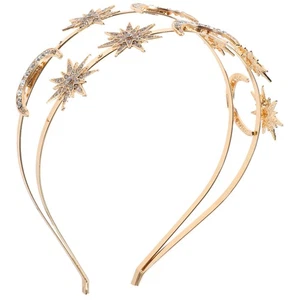 Fascia per capelli Star Moon Miss Sposa copricapo per donna strass - Foto 1 di 12