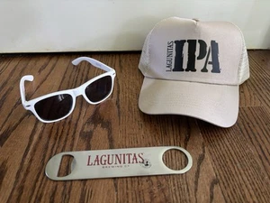 Set regalo Lagunitas Brewing Co ~ cappello da camionista, occhiali da sole e apribottiglie - Foto 1 di 8