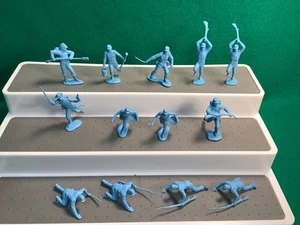 Vintage 1960 s Marx 54mm Civil War Union Soldiers Power Blue - Picture 1 of 9