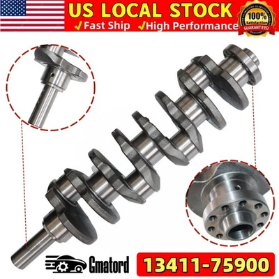 Engine Crankshaft 13411-75900 For Toyota Tacoma RZN140 150 2.4L 2RZFE 2RZ 95-04 — 第 1/4 张图片