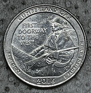 2016-D Cumberland Gap National Park Kentucky American Memorial Park Quarter - Picture 1 of 2