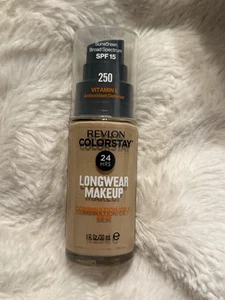 Revlon Colorstay Liquid Foundation Longwear Makeup 250 Fresh Beige SPF15 1 Oz - Picture 1 of 3